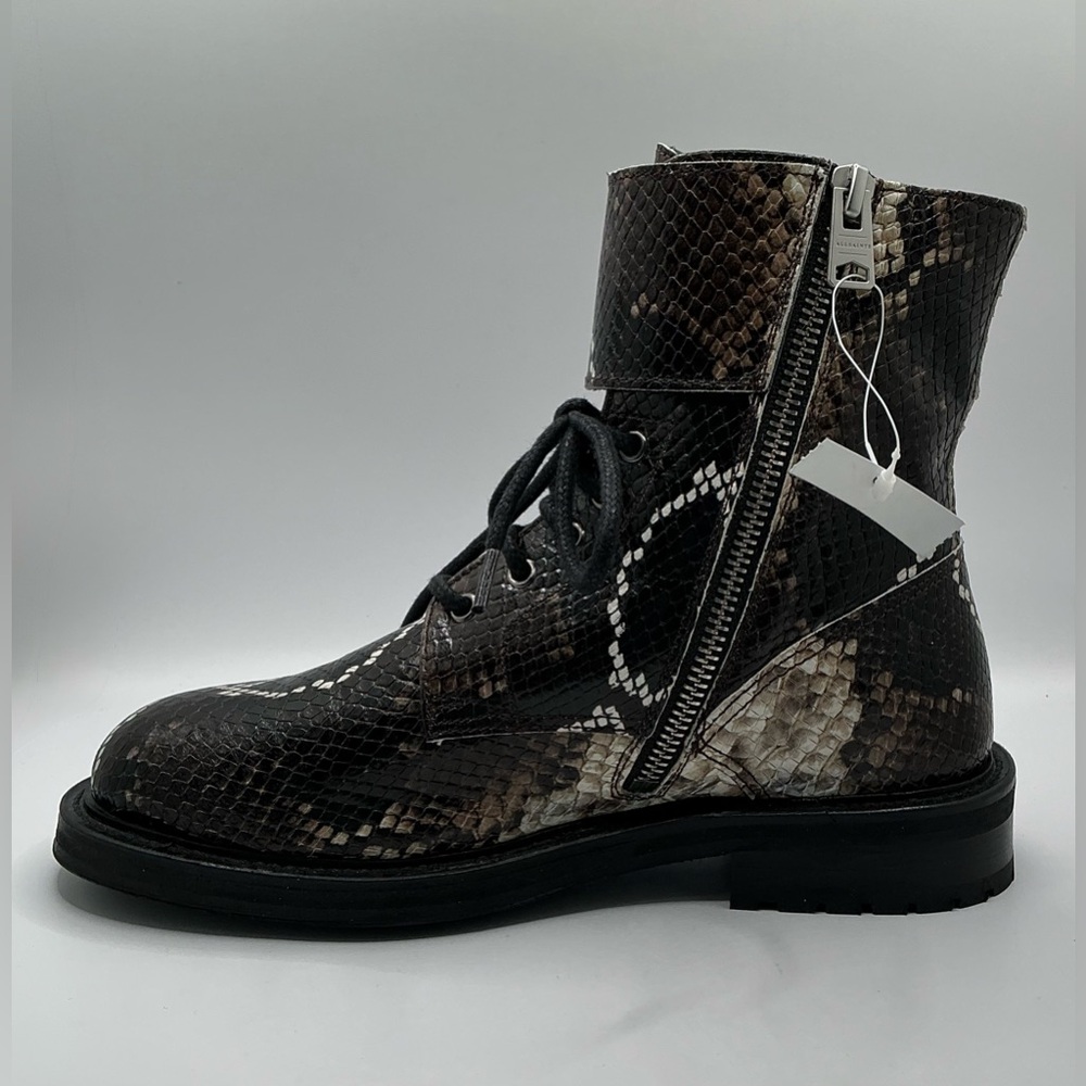 🤎 NEW 🤎Allsaints Brigade Combat Boots Python Pattern - Picture 7 of 16